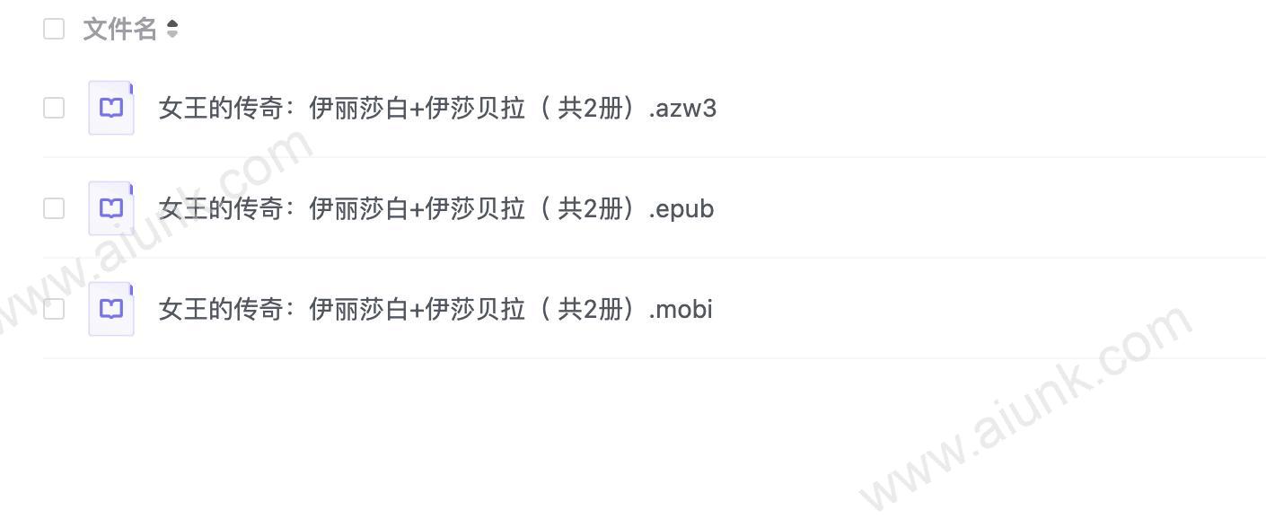 伊丽莎白与伊莎贝拉女王的传奇故事双册电子书多格式